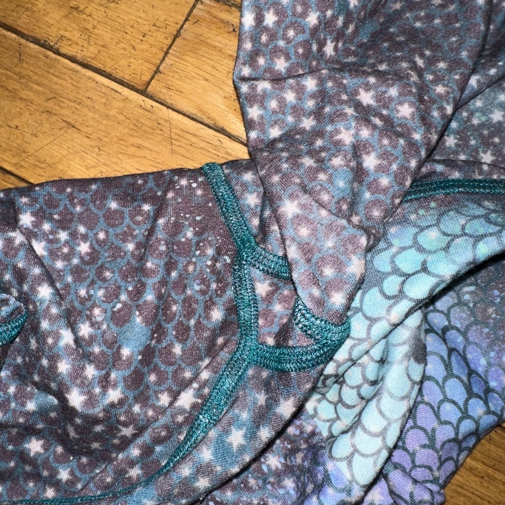 teeki Blue Purple Speckled Flared Yoga Pants - Picture 5 of 5